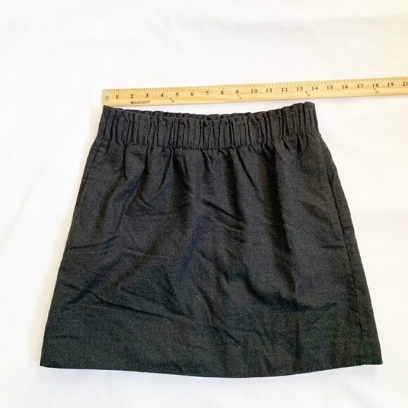 J. Crew gray wool blend elastic waist lined mini skirt with pockets - Size 4 - Picture 5 of 9